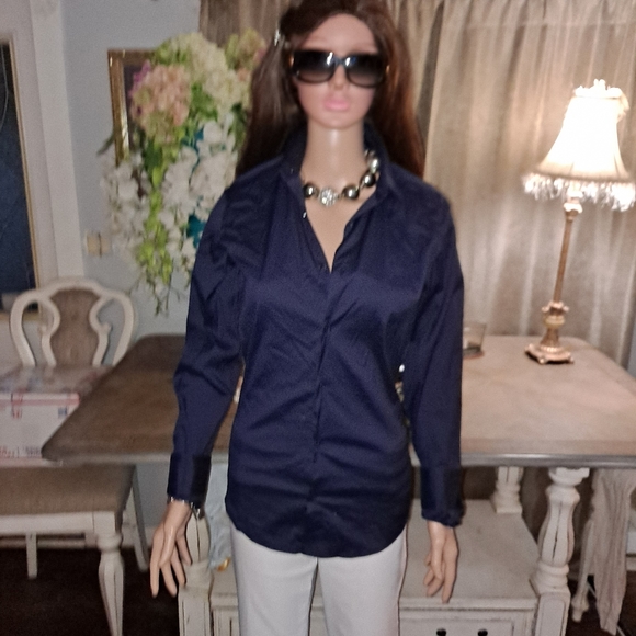 Zara button up top, size m , stretch, new with tags - Picture 2 of 10